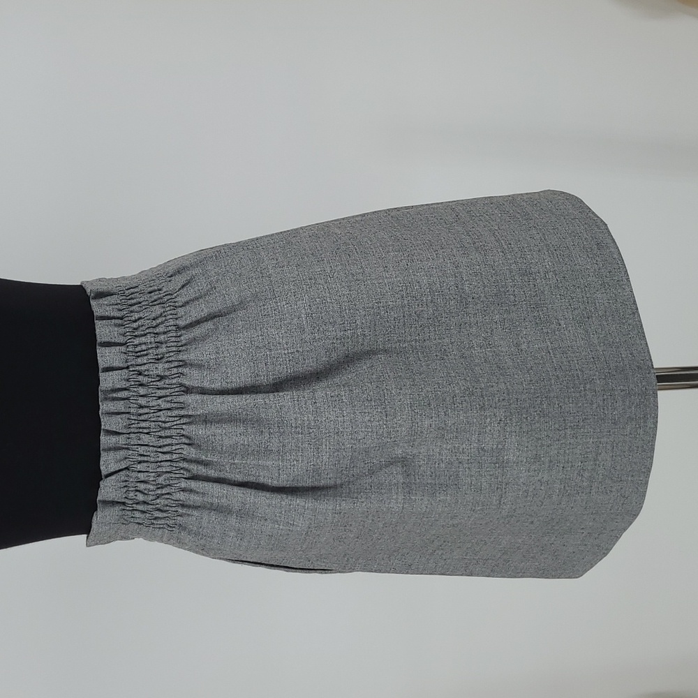 J.Crew Grey Wool Blend Paperbag Waist Mini Skirt Smocked Pockets Size 2 - Picture 4 of 8